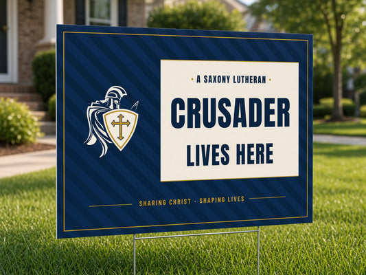 Crusader Yard Sign (Navy)