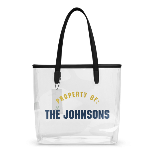 Personalized Saxony Clear Tote Bag